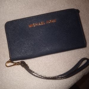 Navy wallet Michael kors